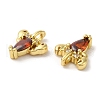 Brass Micro Pave Cubic Zirconia Pendants KK-M346-18G-2