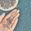 SOFPLATE 300Pcs 304 Stainless Steel Folding Crimp Ends STAS-SP0001-78-3