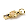 Brass Micro Pave Colorful Cubic Zirconia Glass Pendants X-KK-R162-026F-G-2