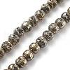Electroplated Natural Lava Rock Beads Strands G-A251-E01-01F-2