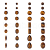 SUPERFINDINGS 32Pcs 12 Styles Natural Tiger Eye Cabochons G-FH0002-20-1