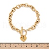 Golden 304 Stainless Steel Charm Bracelets NJEW-K284-01G-E-5
