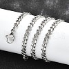 Tarnish Resistant Men's 304 Stainless Steel Curb Chain Necklaces STAS-O037-57P-2