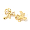 Rack Plating Brass Micro Pave Clear Cubic Zirconia Pendants KK-B093-01G-G-2