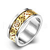 Fashionable 316L Titanium Steel Wide Band Rings RJEW-BB07214-10-1