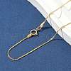 Brass Cardano Chain Necklaces for Women Men NJEW-Z068-06G-3