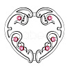 Titanium Rhinestone Heart Nipple Rings WG76523-01-1