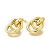 Rack Plating Ring Brass Stud Earrings EJEW-I310-22G-2