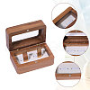 Wooden Couple Rings Box OBOX-WH0019-03B-3