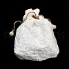 Fiber Embossed Flower Drawstring Candy Bags PW-WG61065-07-4