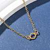 304 Stainless Steel Chemical Symbol Pendant Necklaces NJEW-Z073-03G-01-2