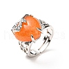 Natural Red Aventurine Adjustable Rings RJEW-P043-03P-09-4