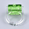 Transparent Resin Cuff Rings RJEW-T017-03A-4