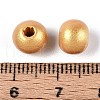 Spray Painted Round Natural Schima Wood Beads WOOD-A018-8mm-01-3