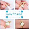 SUPERFINDINGS 6Pcs 3 Style Adjustable Brass Finger Ring Components FIND-FH0004-23-4