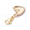 5Pcs Heart Alloy Enamel Pendant Decorations HJEW-JM02756-5