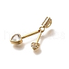 Brass Micro Pave Cubic Zirconia Pendants KK-K378-61G-2