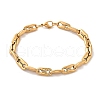 304 Stainless Steel Coffee Bean Chain Bracelets for Women Men BJEW-F488-27G-4