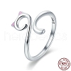Adjustable 925 Sterling Silver Enamel Finger Cuff Rings RJEW-FF0007-19AS-6