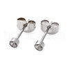 304 Stainless Steel Stud Earring Findings STAS-V003-09P-02-1