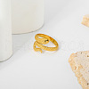 Stainless Steel Snake Cuff Rings for Women UR0196-5