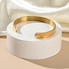 304 Stainless Steel Plain Cuff Bangles for Women BJEW-P344-01B-G-3