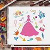 Plastic Reusable Drawing Painting Stencils Templates DIY-WH0172-356-6