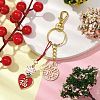 Alloy Enamel Chinese Character Fu Keychain KEYC-JKC00792-2