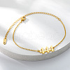 201 Stainless Steel Figure Link Chain Anklets for Women FS-WG978BB-03-1