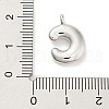 Rack Plating Brass Balloon Letter Pendants KK-C050-01P-C-3