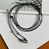 Imitation Leather Alloy Charm Wrap Anklets WGACC3A-03-1