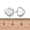 304 Stainless Steel with Synthetic Shell Charms STAS-G338-06P-3