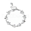 Non-Tarnish 304 Stainless Steel Star Link Chain Bracelets for Women BJEW-U002-02P-1