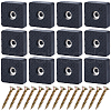 Gorgecraft 20Pcs Rubber & Stainless Steel Screw in Furniture Pads FIND-GF0005-76-1