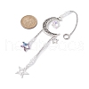 Alloy Moon/Star Pendant Decorations HJEW-TA00107-3