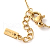 304 Stainless Steel Moon Face Link Chain Bracelets for Women BJEW-K237-08G-3
