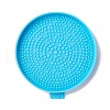 Flat Round with Polka Dot Pattern Cup Mat Silicone Molds DIY-M039-04-2