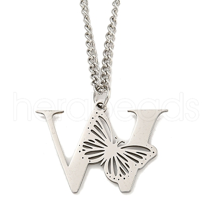 201 Stainless Steel Necklaces NJEW-Q336-01W-P-1