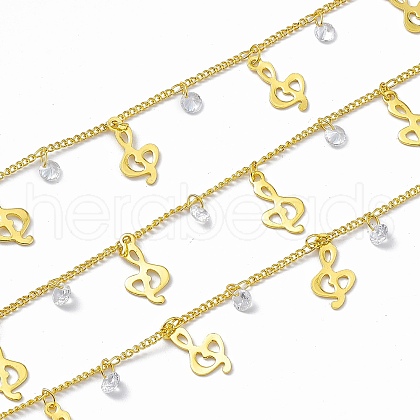 Handmade Brass Curb Chains CHC-F015-18G-1