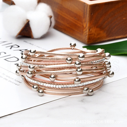 PU Leather Multi-layered Bracelets WG13214-05-1