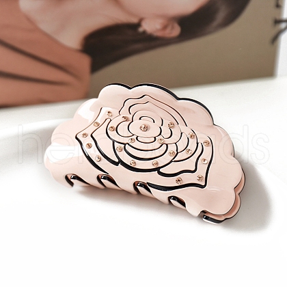 Cellulose Acetate Flower Claw Hair Clips PW-WGC6761-02-1