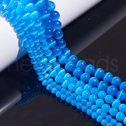 Round Cat Eye Beads G-SZ0001-80F-1