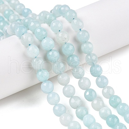 Natural White Jade Bead Strands G-R346-6mm-17-1