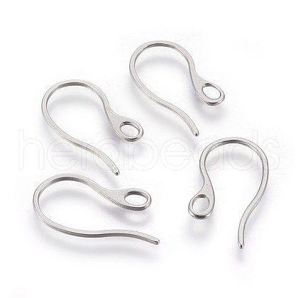 304 Stainless Steel Earring Hooks STAS-L219-01P-1