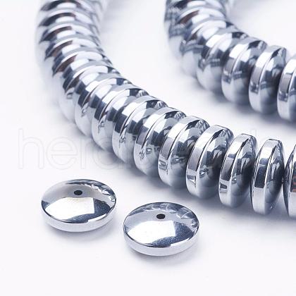 Electroplate Non-Magnetic Synthetic Hematite Beads Strands G-F510-03P-1