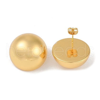201 Stainless Steel Half Round Stud Earrings EJEW-I309-22B-G-1