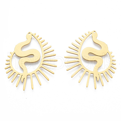 201 Stainless Steel Pendants STAS-N090-LA945-2-1