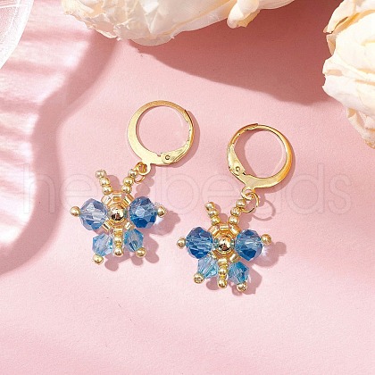 Butterfly 304 Stainless Steel Leverback Earrings for Women EJEW-MZ00380-05-1