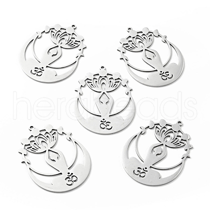 Non-Tarnish 304 Stainless Steel Pendants STAS-C051-08P-1
