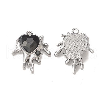 Alloy Glass Pendants PALLOY-P291-13B-02-1
